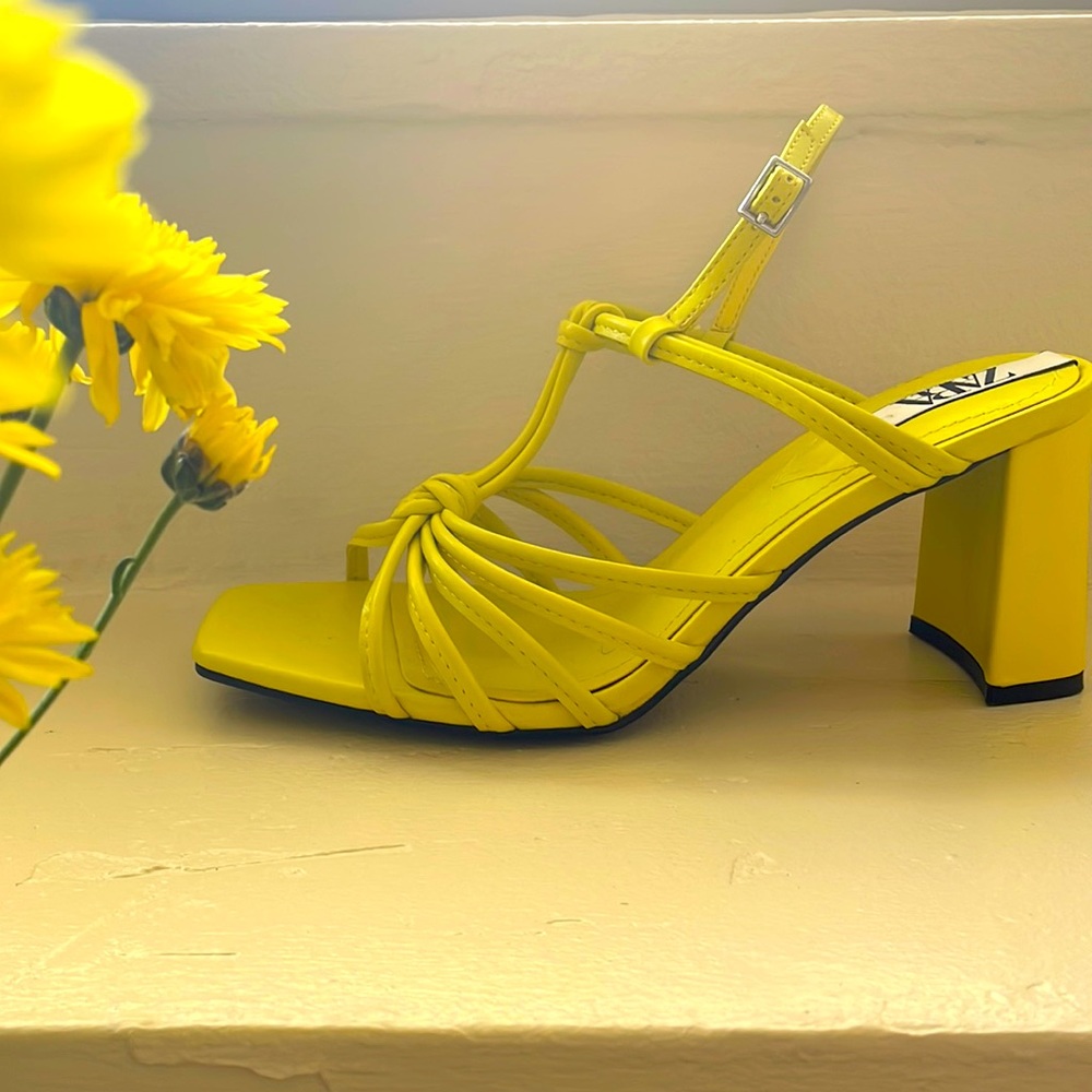 Yellow High Heeled Sandal